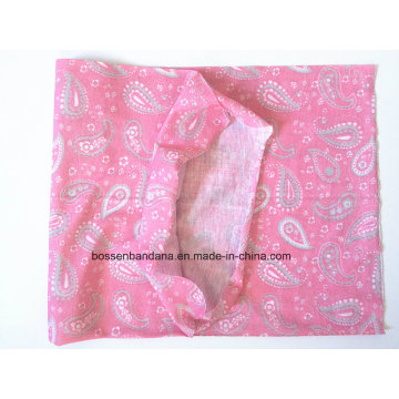 OEM Produce China Factory Pink Paisley Printed Multifonctional Headwear Scarf